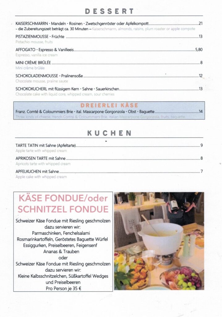 Speisekarte Seite 3